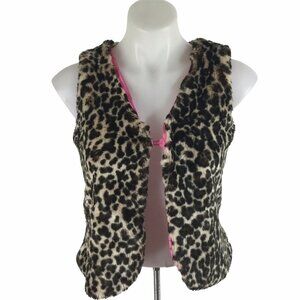 Hanna Andersson Girls Cheetah Print Vest 150 Sz 12